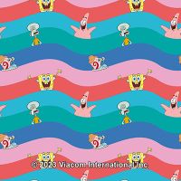 Spongebob Friends Colorful Waves - Spongebob