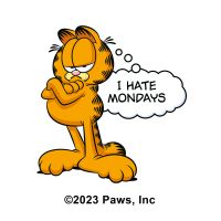 Garfield I Hate Mondays Weiß - Garfield