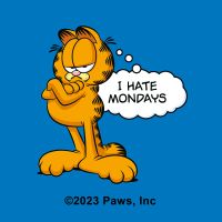 Garfield I Hate Mondays Blau - Garfield