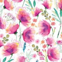 Watercolor Abstract Poppies - Ninola Design