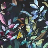 Watercolor Mystic Leaves Black - Ninola Design