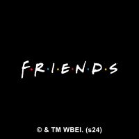 Friends Logo White On Black - Friends