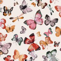 Flying Butterflies Countryside Apricot - Ninola Design