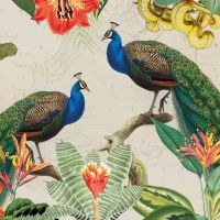 Peacock Colorful Flowers - UtART