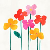 Kleine glückliche Blumen - Kubistika