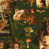 Mädchen und Tiere im Wald - UtART