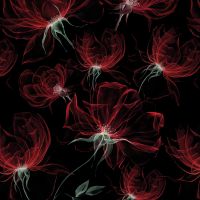 Tapete mit roten Blumen - UtART
