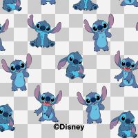 Stitch Faces Pattern Transparent - Disney