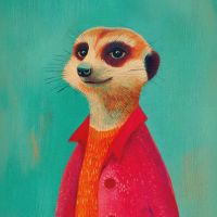 Erdmännchen Grün Illustration - UtART