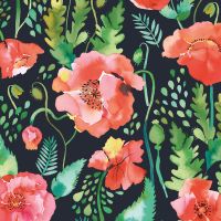Mohnblumen Dunkle Wildnis - Ninola Design