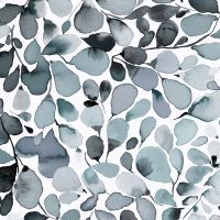 Eukalyptus Aquarell Blätter Grau - Ninola Design