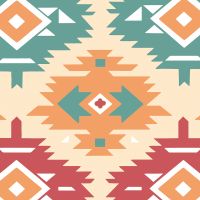 Modern Tribal Boho Aztec Geometric Design 1 - cafelab - Emanuela Carratoni