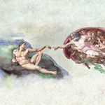 Michelangelo Buonarroti Erschaffung von Adam - Bridgeman Art