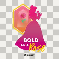 Rose unter Glas ohne Hintergrund - Disney Princess
