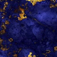 Blue and golden Marble Look - UtART