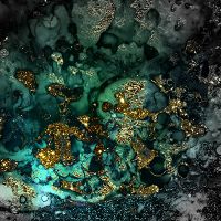 Cyan Glitter marble - UtART