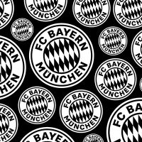 FCB Logos auf schwarzem Hintergrund - FC Bayern München
