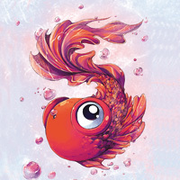 Goldfish pink - Webbelart
