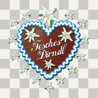 Lebkuchenherz Fesches Dirndl ohne Hintergrund - Margarita Kriebitzsch