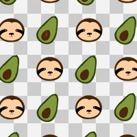 Avocado Sloth ohne Hintergrund - Jessica Broton