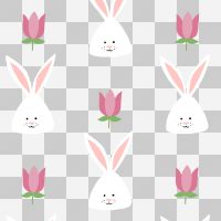 Spring Tulip Bunny ohne Hintergrund - Jessica Broton