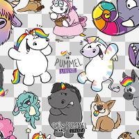 Friends Sammelbild ohne Hintergrund - Pummeleinhorn