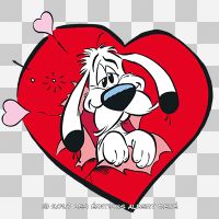 Idéfix amoureux transparent - Astérix