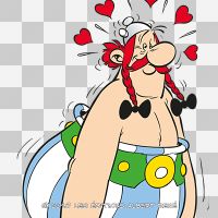 Obélix amoureux transparent - Astérix