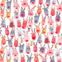 Cute Reindeer Watercolor - Ninola Design