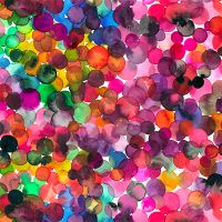 Overlapped Watercolor Dots - Ninola Design