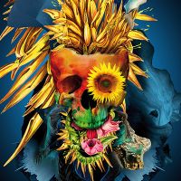 Vivid Floral Skull - Riza Peker