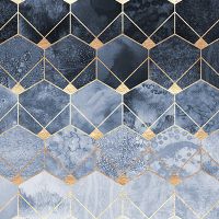 Blue Hexagons And Diamonds - Elisabeth Fredriksson