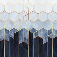 Soft Blue Hexagons - Elisabeth Fredriksson