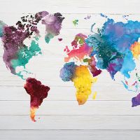 World coloured 1 - REINDERS POSTERS BV