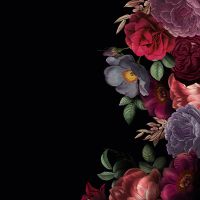 Blumen auf schwarz - UtART