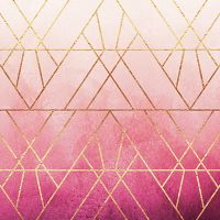 Pink Ombre Triangles Gold Look - Elisabeth Fredriksson