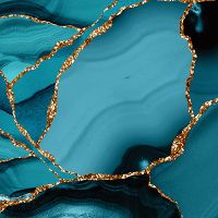 Eisblaue Marmor Landschaft - UtART