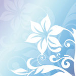 Fleur bleue & blanche - SINGERDESIGN