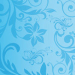 Fleurs bleues ciel - SINGERDESIGN